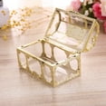 thumbnail image 2 of Elegant Transparent Gift Box Wedding Baby Shower Candy Boxes (12pcs Gold Small Box), 2 of 8