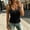 Black, variant on IUYRTFE Women's Sequin Front Tank Top Sleeveless Round Neck Glitter Casual Summer Shirt