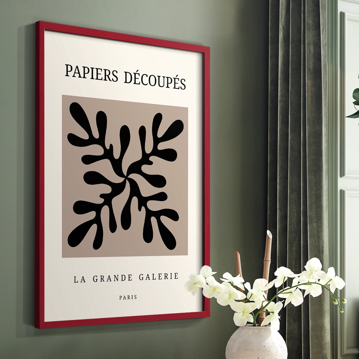 Matisse CCCXCVII in Red Solid Wood 22 x 28 Framed Print