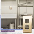 thumbnail image 5 of ENERLITES Duplex Receptacle Outlet Metal Wall Plate, Stainless Steel 201 Outlet Cover, Corrosion Resistant, Size 1-Gang 4.50" x 2.76", UL Listed, 7721-PB-5PCS, Polished Brass, Gold, 5 pack, 5 of 5