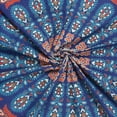 thumbnail image 5 of Bless International Indian hippie Bohemian Psychedelic Golden Blue Peacock Mandala Wall hanging Bedding Tapestry (Golden Blue White, Poster (30x40Inches)(76x101cms)), 5 of 5