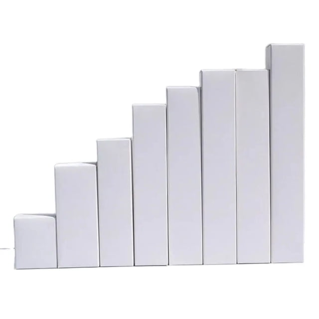 Cajas de papel blanco en blanco para embalaje, tubo de lápiz labial, botella de Perfume, caja de cartón de papel largo cosmético, 2x2cm, 3x3cm, 4x4cm, 10 piezas