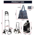 thumbnail image 2 of WZCPCV Foldable Stairs Climber Shopping Cart with Detachable Oxford Bag, Black, 2 of 9