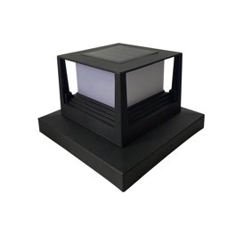 Classy Caps Fairmont Solar Post Cap Light - White, FS100W, With Adapters For 5x5, 4x4, 3.5x3.5 Posts, Wall Mount