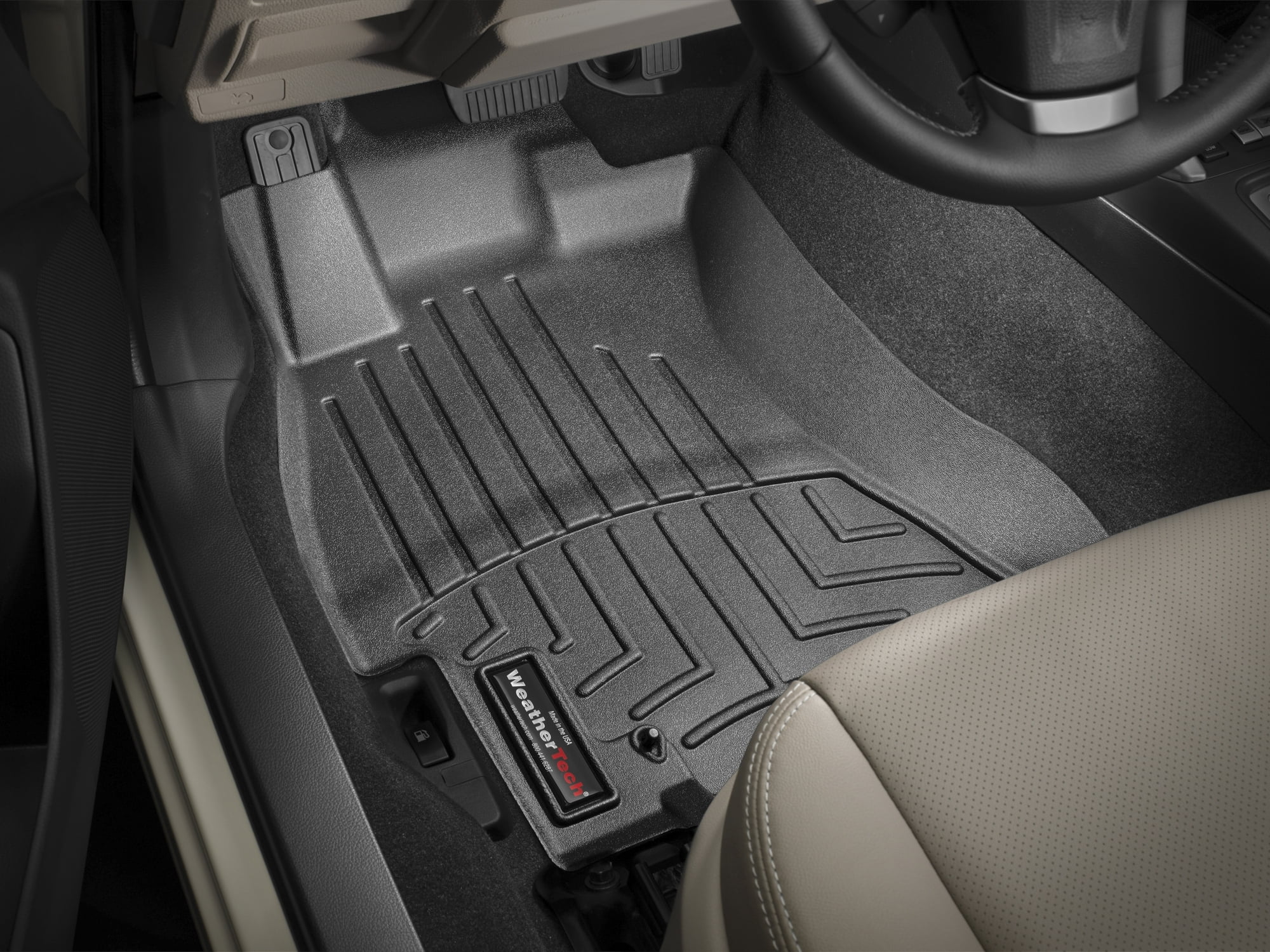 WeatherTech Custom Fit FloorLiners compatible with 2014-2018 Subaru Forester - 1st Row (Driver & Passenger), Black