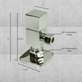 thumbnail image 4 of Westbrass D105QS-05 1/4-Turn Angle Stop 1/2" Copper x 3/8" Compression, Square Handle, Polished Nickel, 4 of 7