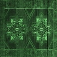 thumbnail image 1 of Ahgly Company Indoor Square Persian Emerald Green Traditional Area Rugs, 5' Square, 1 of 4