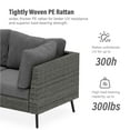 thumbnail image 3 of LAUSAINT HOME 8 Pieces Outdoor Furniture Set, Patio Rattan Wicker Sectionals with 6 Chairs and 2 Ottomans, Gray Cushions, 3 of 10