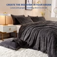 thumbnail image 3 of Shaggy Duvet Cover Black Queen 5 Piece, 3 of 5