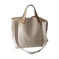 thumbnail image 4 of COSMOBETTY 1Pcs Canvas Large Capacity Bag Over the Shoulder Bag Women Beige Rectangular 40 x 35 x 4 in, 4 of 8