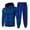 T1527 Blue, variant on Curuila Sweatsuits 2 Piece For Men With Pocket Zipper Long Sleeve Graphic Print Hooded Sweatshirt With Sweatpants Winter Warm Soft Casual Tracksuit Size 2Xl