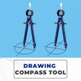 thumbnail image 6 of 2 Pack Drafting Compass with Lock Math Bow Drawing Metal Wheel Geometry Divider Precision Student for Art School Office, 6 of 9