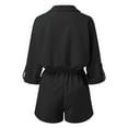 thumbnail image 5 of Hauaitttt Women's Set Casual Tracksuit Button Down Short Sleeve Shirt Drawstring Shorts Pockets 2 Piece Set Women Swim Trunks Strapless Bathing Suits Cute Summer Clothes for Juniors plus Swimsuit, 5 of 5