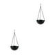thumbnail image 4 of Bearachild Elegante y duradero para espacios pequeños Macetas colgantes de metal Cesta de flores colgante Maceta colgante negro S negro S 2piezas, 4 of 6