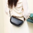 thumbnail image 4 of Bolso de hombro de PU para mujer bolsos de moda bolsos de mano Retro correa ajustable negro, 4 of 7