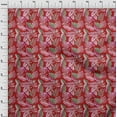 thumbnail image 4 of oneOone Velvet Red Fabric Tropical Leaf Fabric For Sewing Printed Craft Fabric By The Yard 58 Inch Wide, 4 of 5