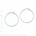 thumbnail image 2 of Beautiful Sterling Silver Rhodium-plated 1.5x45mm Hoop Earrings, 2 of 2