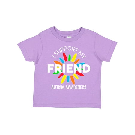 

Inktastic I Support My Friend Autism Awareness Gift Toddler Boy or Toddler Girl T-Shirt