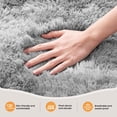 thumbnail image 2 of Alfombra Zentavio, 152 x 244 cm, felpa gris, pelo alto, pelo suave, 2 of 8
