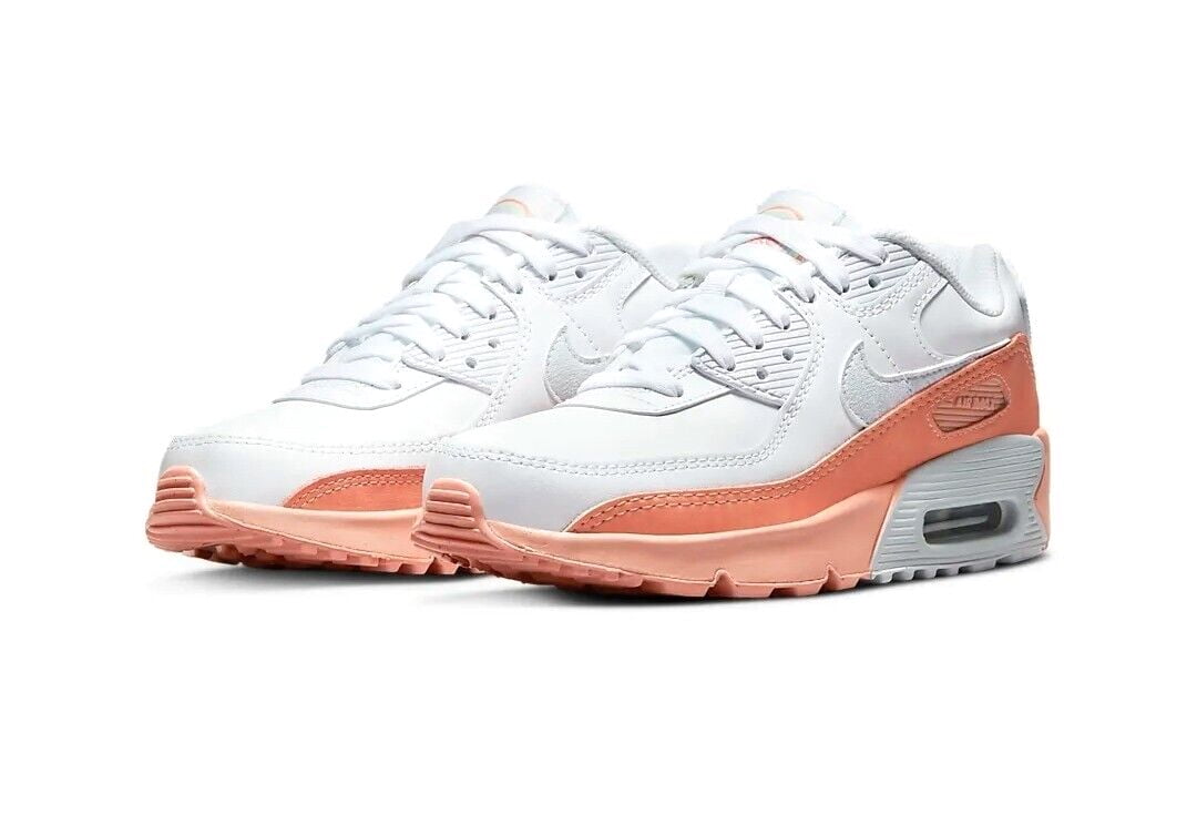 Big Kid's Nike Air Max 90 LTR SE White/Aura-Lt Madder Root (DM0956 100) -  4.5 