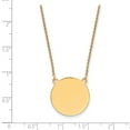 thumbnail image 2 of 14K Yellow Gold necklace Cable with pendant Personalized 18 in 19.25 mm 1.15, 2 of 2