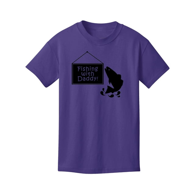 Gravity Trading Fishing with Daddy Youth Cotton Tee - Purple - Large