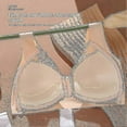 thumbnail image 4 of 2pcs Women's Front Closure Bras Wireless Plus Size Full Coverage Lace Bra Seamless Push Up Comfort Brassiere Racerback Bra For Everyday Yoga, 4 of 5
