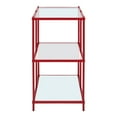 thumbnail image 3 of Furniture of America Mendry Table Console en Métal à 2 Tablettes, Rouge, 3 of 6
