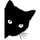 thumbnail image 1 of Calcomanía reflectante personalizada para coche, camión, motocicleta, vehículo (gato negro), 1 of 5