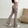 thumbnail image 5 of Atogsazn Womens Flare Leg Leggings Pants Casual Hight Waisted Yoga Pant Palazzo Stretchy Bell Bottom Trouser Outerwear White M Fashion, 5 of 5