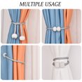 thumbnail image 4 of 4Pcs Magnetic Curtain Tiebacks, Curtain Holdbacks Curtain Tie Backs for Artistic Room Bedroom Office Decor (Grey), 4 of 7