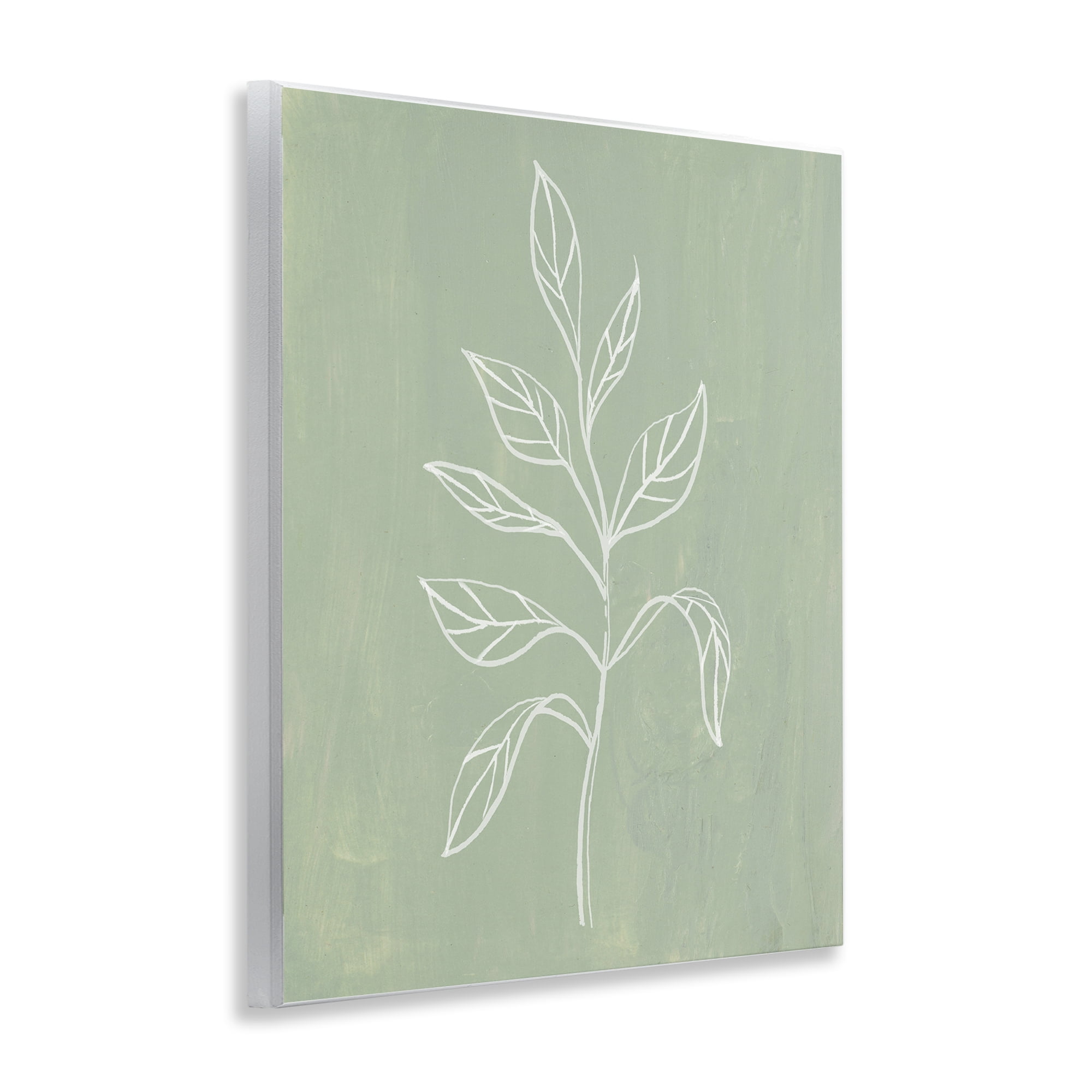Stupell Industries Drooping Plant Leaves Plants & Flowers Painting Unframed Art Print Wall Art, 11 x 14