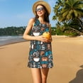 thumbnail image 3 of Defioc Coffee Lover Print Pattern Women's Summer Dresses 2025 Beach Casual Sleeveless Tank Loose Sundress Beach Vacation Clothes with Pocket -3X-Large, 3 of 7