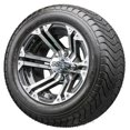 thumbnail image 1 of Golf Cart Wheels and Tires - 12" RHOX RX330 Machined w/ Low Pro Tires - Set of 4, 1 of 3