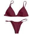 thumbnail image 4 of Women's High Waisted Bikini Sets Two Piece Swimsuit Knot Bathing Suit Dot Skirt Set for Women Womens plus Size Board Shorts Crop Top And Shorts Set for Teen Girls Womens Bathing Suit Cover Romper Swim, 4 of 4