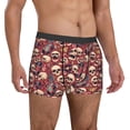 thumbnail image 5 of Mens Underwear Boxer Briefs - Skull record Guitar music Comfort Breathable men's boxer briefs with Flex Waistband, 5 of 7
