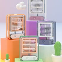 Portable Air Conditioner Cooler Mini Fan USB Charging Spray Mini Conditioner Portable Humidification Desktop Fan 50% 0ff Clearance!