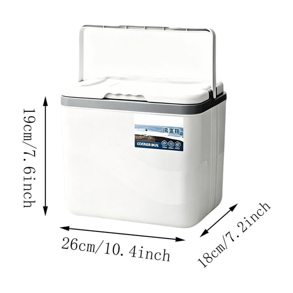 Portable Handheld Thermal Cooler Chest, Function Temperature Retention Storage Box, Leakproof Container, for Fishing Camping Picnic Car Travel