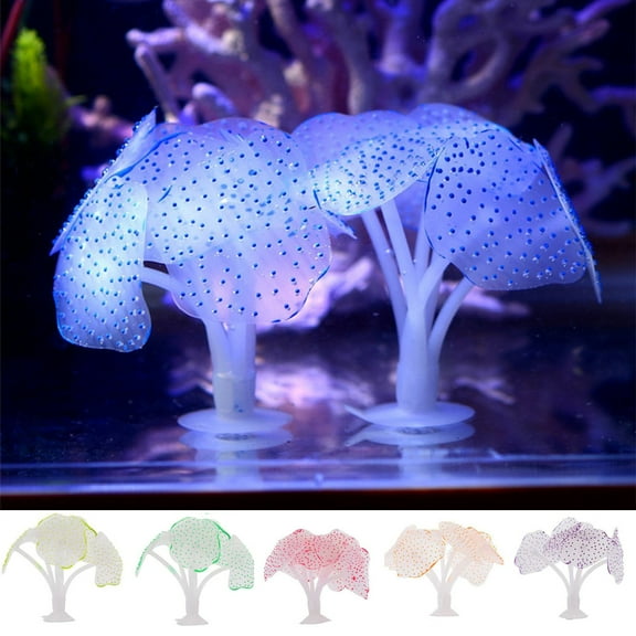 Zhaomeidaxi Silicone Luminous Glowing Jellyfish Aquarium Decoration, Artificial Jellyfish for Aquarium Fish Tank Ornament
