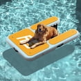 thumbnail image 2 of FLOAYANT Inflatable Dog Water Ramp | 60×40" Oversized Floating Puppy Ladder | Water Docks Up to 230lbs | High Stability & Non-Slip EVA | Floating Dog Pool Ramp for Lake, Pool, Boat, Dock, 2 of 7