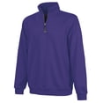 thumbnail image 3 of Charles River Apparel 9359 Crosswind Quarter Zip Sweatshirt-Purple-S, 3 of 4