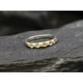 thumbnail image 1 of Citrine Band Dainty Citrine Ring Natural Citrine November Birthstone Silver Ring, 1 of 6