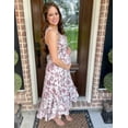 thumbnail image 4 of Vestido GRACE KARIN floral boho con cuello cuadrado, largo maxi, beige, talla M, 4 of 8