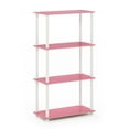 thumbnail image 3 of Furinno 23.6"W x 11.4"D x 43.25"H 4-Shelf Freestanding Shelves, Pink and White, 3 of 6