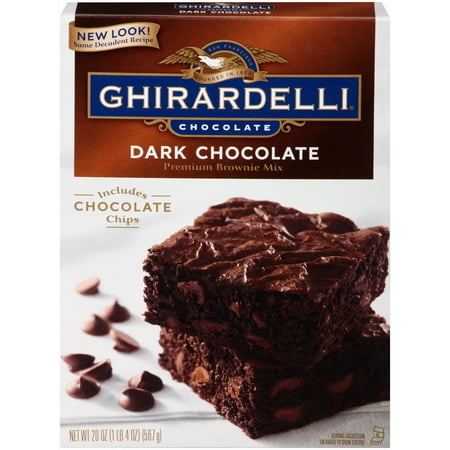 Ghirardelli Dark Chocolate Brownie Mix, 20 oz Box
