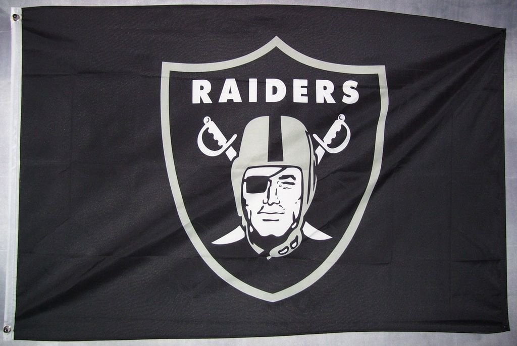 QIFEIHA Oakland Raiders Flag 3x5 Feet Banner Flag