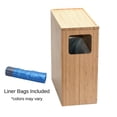 thumbnail image 2 of Bote de basura MobileVision Bamboo Slim con tapa para baño, 3 litros, 2 of 8