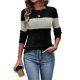 thumbnail image 1 of Blusas de Larga con Bloques de Color para Mujer, Conjuntos de Otoño, Suéteres de Invierno y Moda de Principios de Otoño. Negro L, 1 of 9
