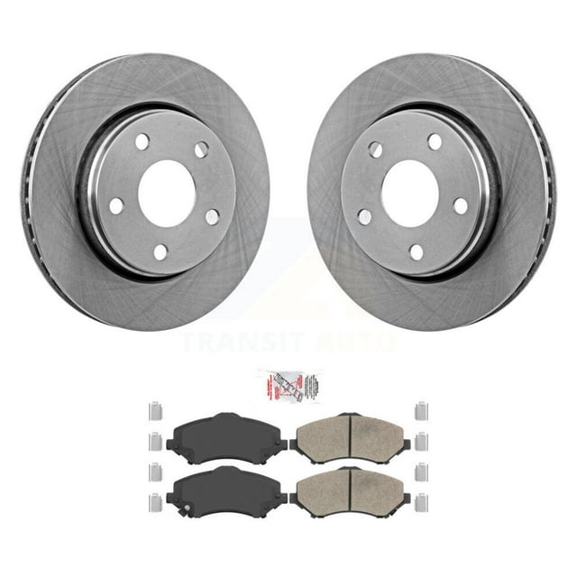 Transit Auto Front Disc Brake Rotors and Ceramic Pads Kit for Car Jeep Wrangler K8A-104750