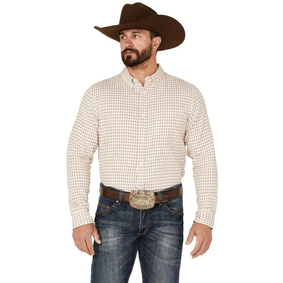 Cody James Men's Getaway Check Button-Down Western Shirt - CJFA22W43-WHT